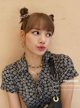 S925纯银夏季彩色串珠笑脸项链