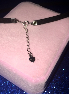 choker江疏影同款纯银黑色锁骨链