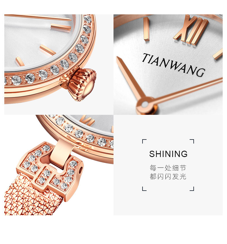 天王星辰系列奢华时尚腕表小表盘时尚精致石英女士手表31230