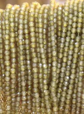 【3mm天然锆石菱形珠】清新糖果色黑色绿橄榄彩色锆石切面diy散珠