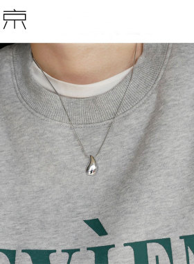 钛钢项链 极简水滴项链女高级轻奢小众设计锁骨链气质百搭毛衣链