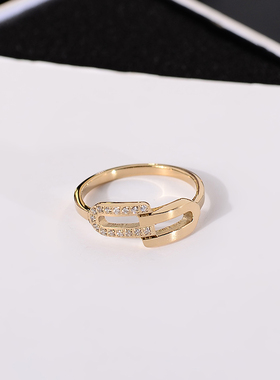 钛钢戒指 日式轻奢食指戒指女ins风小众设计指环冷淡风手饰不褪色