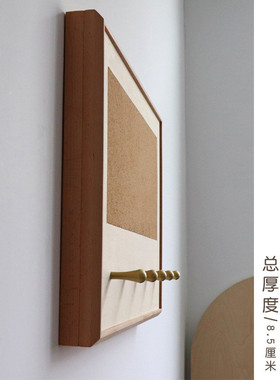 电表箱装饰挂画配电箱电箱盒明装盖板可软木板遮挡带黄铜挂钩