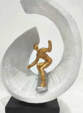 北欧沉默是金人物抽象工艺品轻奢摆件客厅家居摆件电视柜酒柜装饰