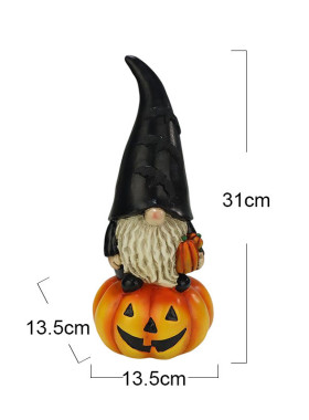 摆件定制万圣节侏儒小家居装饰摆件南瓜树脂工艺品矮人节日装饰品