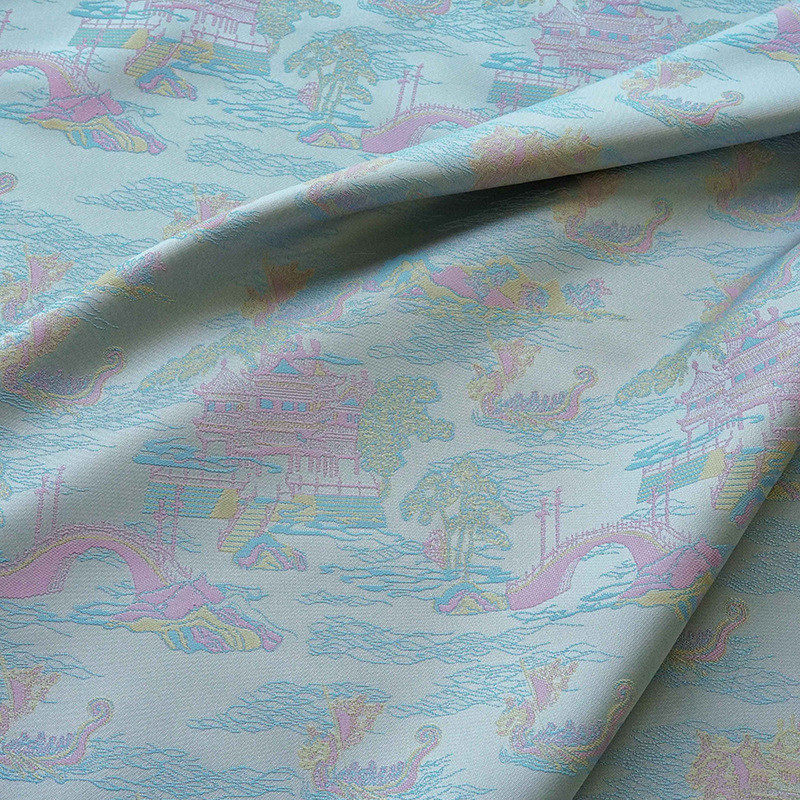 【五彩龙宫】国风马甲宋锦提花面料春秋箱包重工唐装色织时装布料,淘宝优惠券,粉丝福利购,淘宝优惠卷