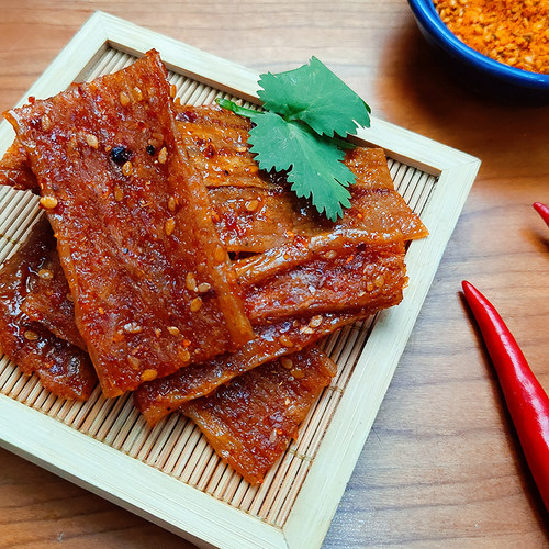 延边特产美食小吃甜味零食 延城香辣豆干 豆皮小菜包邮50袋 - 图2