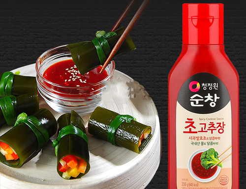 高丽村清净园韩国进口淳昌醋辣椒拌饭辣酱包饭酱蔬菜烤肉蘸酱500g - 图1