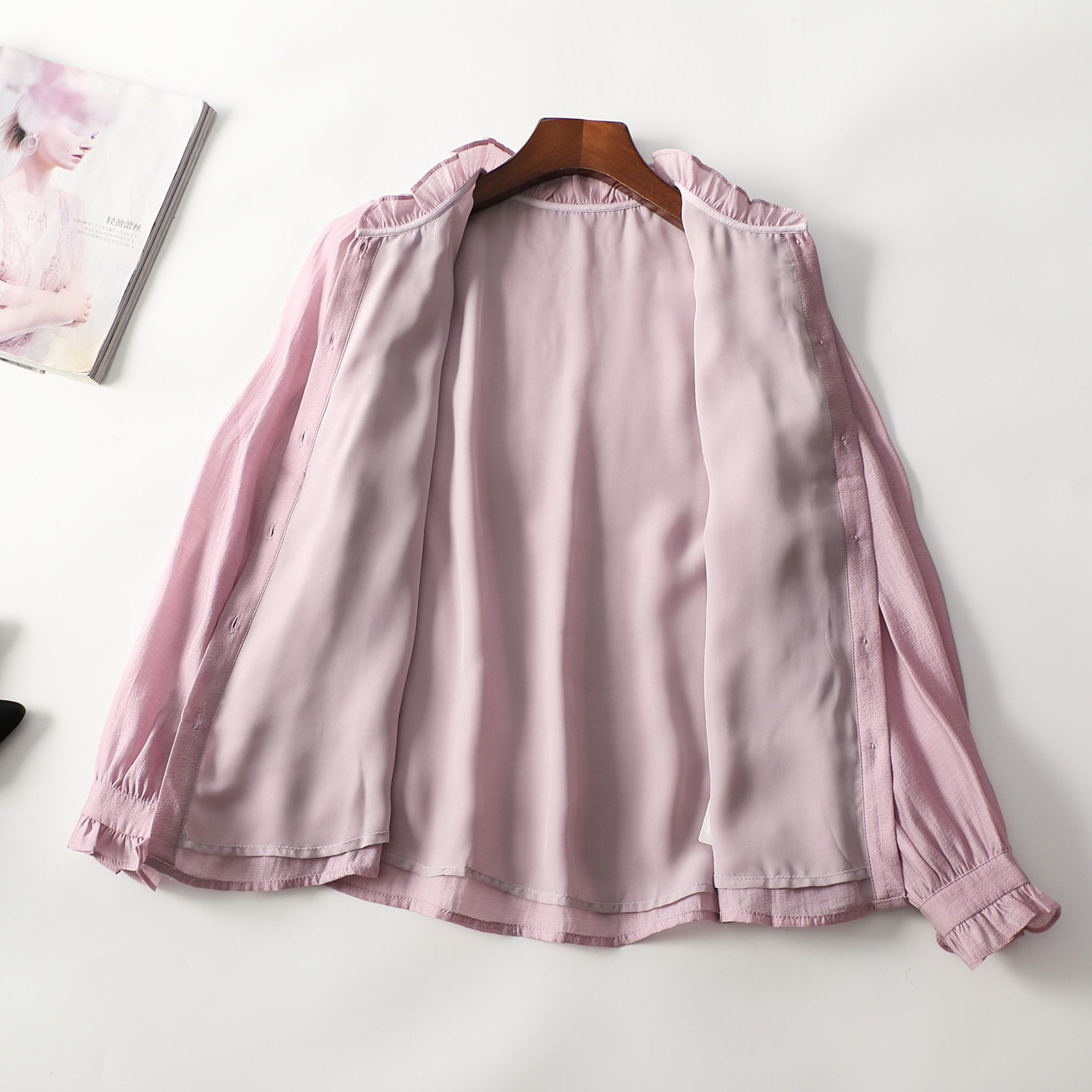 248051 春衬衫 女中长款长袖单排扣,淘宝优惠券,粉丝福利购,淘宝优惠卷