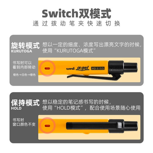 Япония Uni Mitsubishi M5-1009GG Switch Вращение с двумя мимящими студентами Anti-Fatigue Автоматическое карандаш 0,5 мм