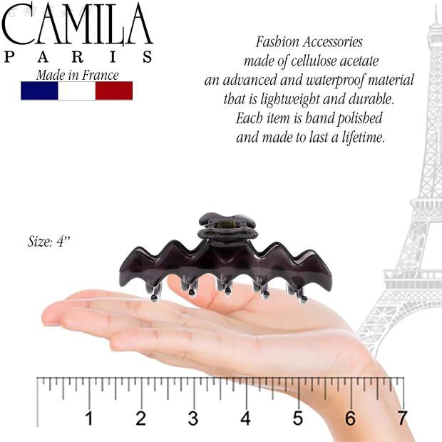 现货章小蕙Camila Paris法国波浪盘发渐变色抓夹后脑勺丸子头98mm - 图1