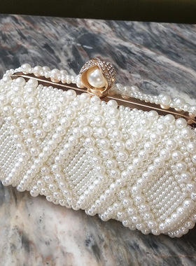 新款珍珠包包精致旗袍手机包