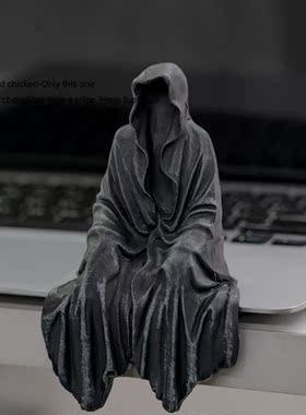 “无聊了放个神秘黑衣人”桌面摆