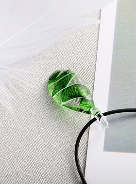 亚马逊穆拉诺水滴形琉璃吊坠项链