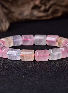 天然五行鼓珠手链 质地细腻颜色柔润 女款饰品手串DIY饰品12*10MM