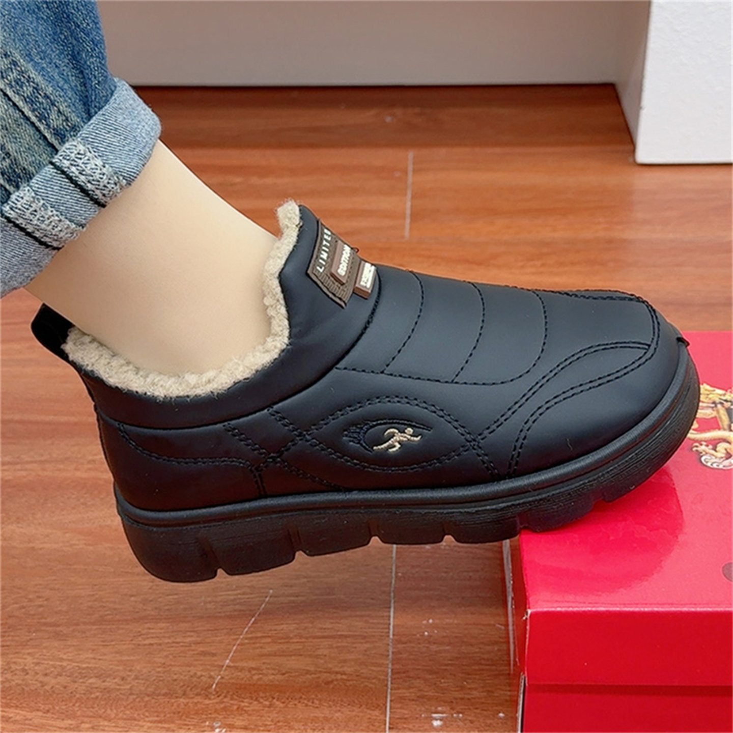 休闲百搭舒适加厚保暖女棉靴低帮厚底防水妈妈鞋老北京休闲女棉靴,淘宝优惠券,粉丝福利购,淘宝优惠卷