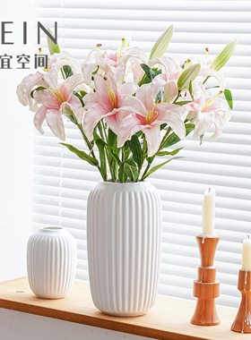 太逼真了PU仿真花百合家居装饰