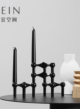 可堆叠艺术风分子复刻版饰品烛台
