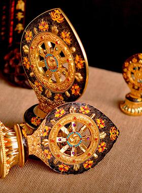 工艺尼泊尔合金彩绘密宗摆件