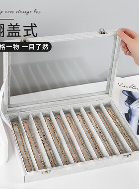 带盖玻璃项链展示收纳箱