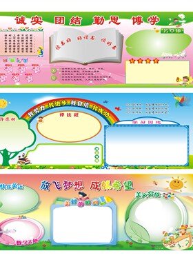 作品展示栏黑板报装饰画学习园地