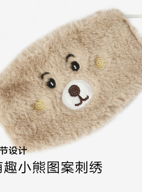 森马帽子口罩套装可爱小熊秋冬款