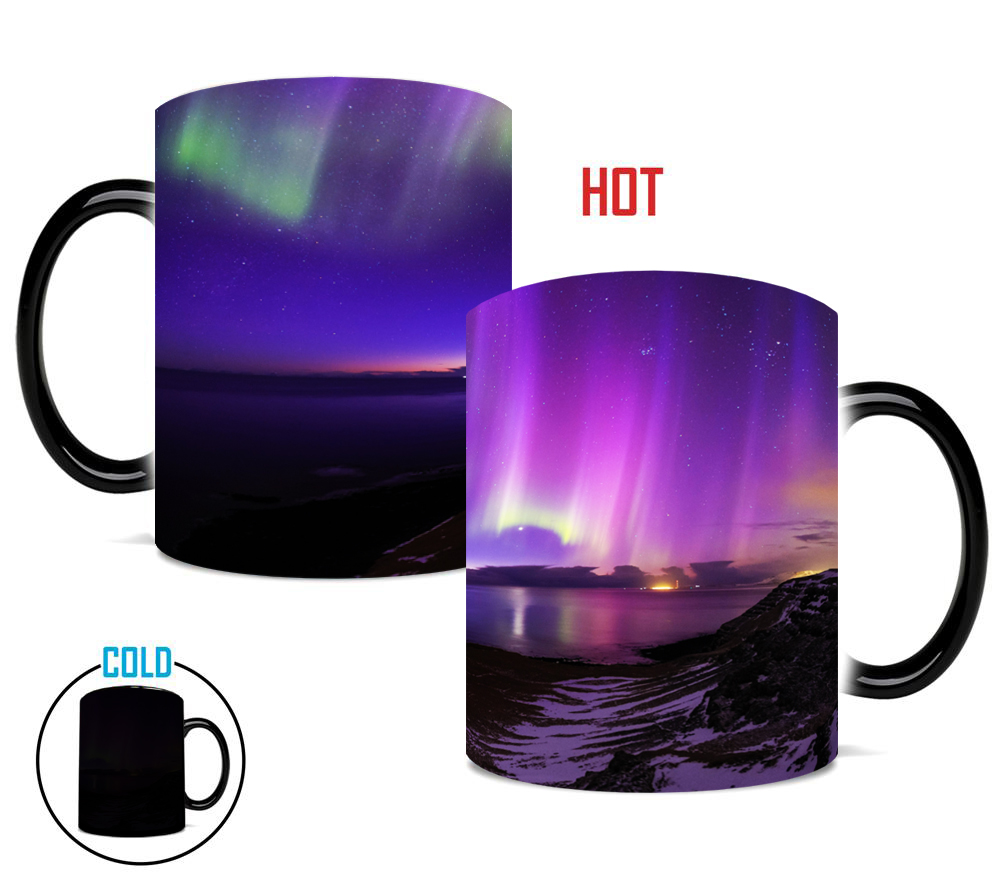 Thinkgeek Aurora Borealis heat Mug北極光感溫變色咖啡馬克杯子