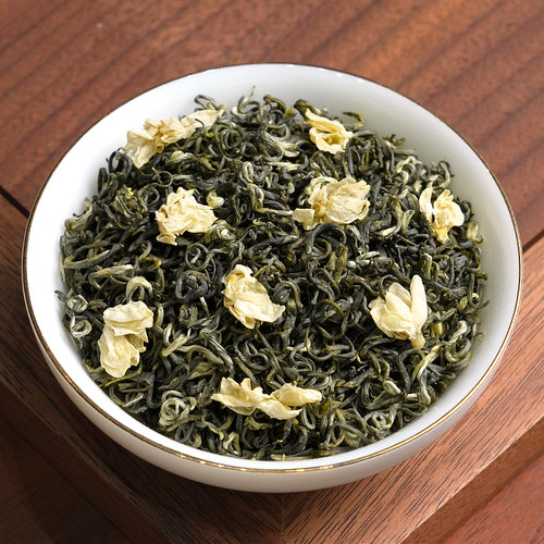 茉莉花茶2026新茶甘露飘雪四川雅安蒙顶山茶散装罐装兰妃香雪250g - 图1