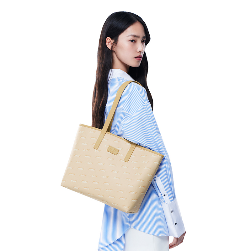 omto鹅肝黄托特包女大容量包包小众手提包大学生上课通勤包单肩包 - 图2