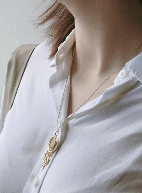 星光短款纯银镀金吊坠礼物锁骨链