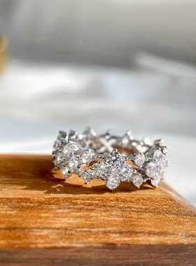 925纯银奢华闪耀四叶草戒指