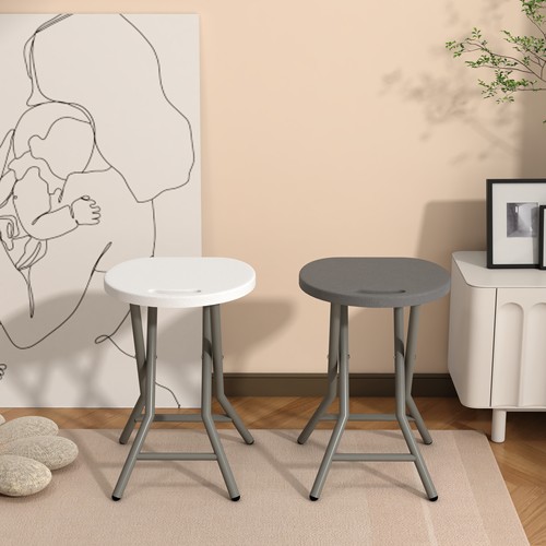 直销家用折叠凳子可便携式户外钓鱼凳家用圆凳小板凳塑料折叠椅凳 - 图0