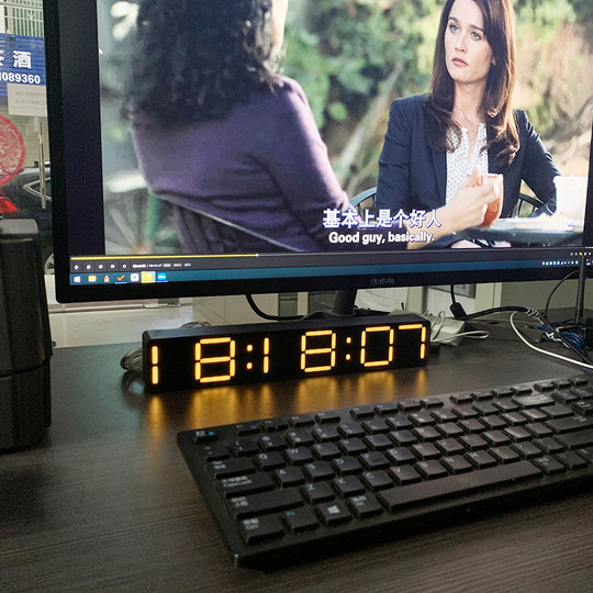 Living room wifi time luminous desk clock silent electronic clock