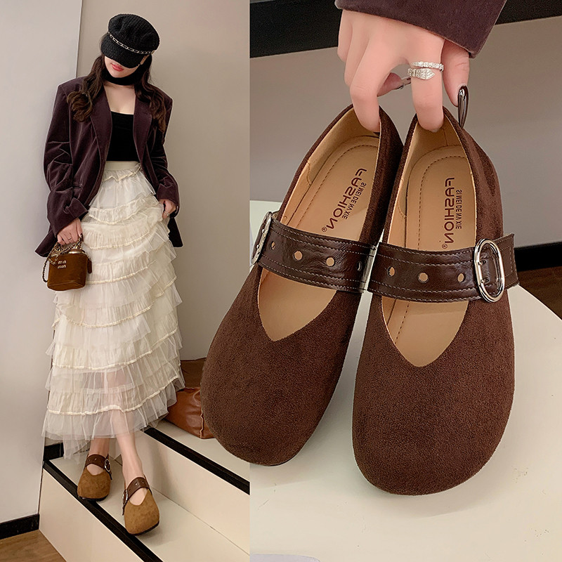 2026年春季爆款复古风勃肯鞋女搭扣玛丽珍鞋平底一脚蹬配裙子单鞋,淘宝优惠券,粉丝福利购,淘宝优惠卷