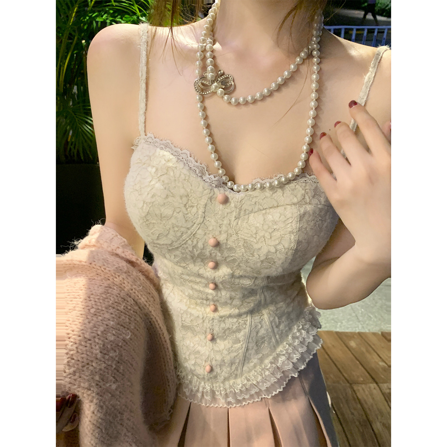 【瑞茜】软糖星球 秋季纯欲风显瘦吊带半裙毛衣外套R2387-1L,淘宝优惠券,粉丝福利购,淘宝优惠卷