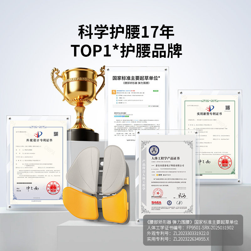 诺泰追背大师腰背靠背垫办公室久坐神器人体工学座椅护腰托礼物品