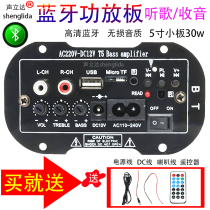5-inch on-board low tone gun Bluetooth power amplifier board trolley 12v home 220v speaker motherboard high-definition sound quality power amplifier
