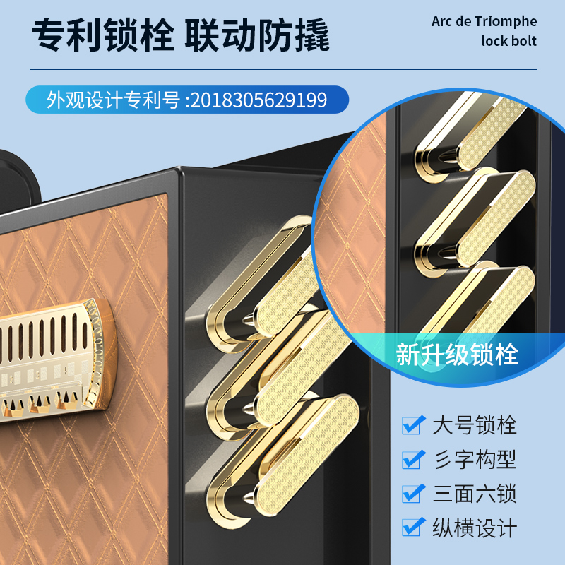 【沙溢代言新国标SSS认证】大一保险柜家用加厚加重原3C认证防盗保险箱存钱密码箱指纹床头柜办公室2024新款 - 图3