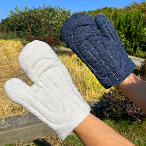 帆布棉耐高温400度微波炉商用大烤箱烘焙炉加厚防烫防滑隔热手套