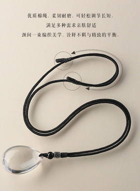 白水晶水滴吊坠挂件项链七夕节礼