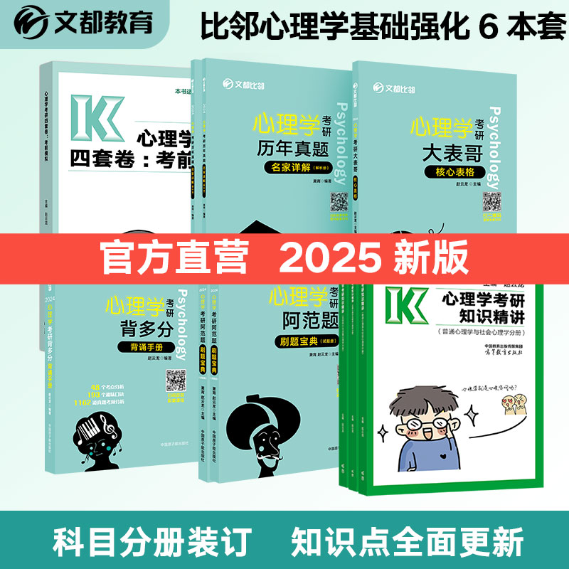 【文都官方】2025比邻赵云龙心理学考研四套卷考前模拟闪背图思维导图 312/347赵云龙高教社背多分阿范题学硕专硕文都 - 图0