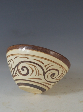 仿古瓷器 宋吉州窑 手绘茶碗 茶盏 饭碗 古董古玩 老货旧货收藏品