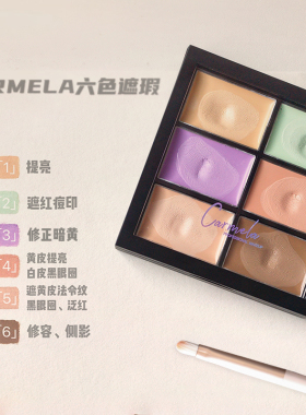 卡梅拉六色脸部影楼化妆师遮瑕膏