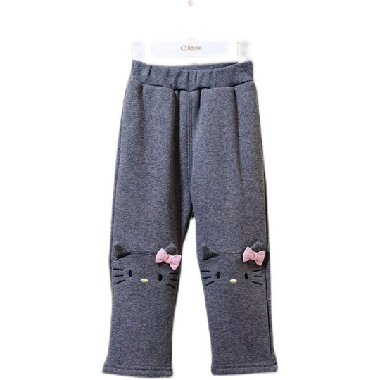 HelloKitty专柜冬装女童加绒打底裤秋冬季一体绒儿童加绒裤子外穿