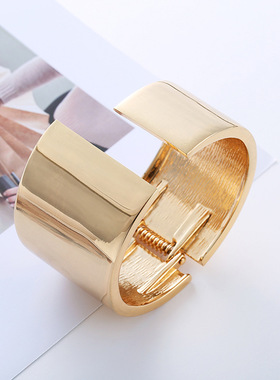 欧美开口手镯合金百搭夸张女饰品