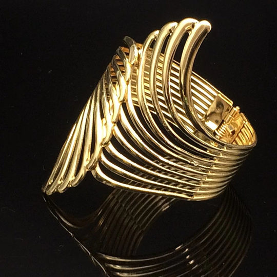 European and American exaggerated female alloy angel wings bracelet