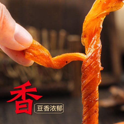 咚咚香辣豆筋辣条麻辣豆卷网红爆款儿时怀旧办公室休闲小零食 - 图0
