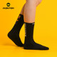 Monton脉腾新品骑行袜耐磨户外运动黑白百搭透气男女七元素针织袜