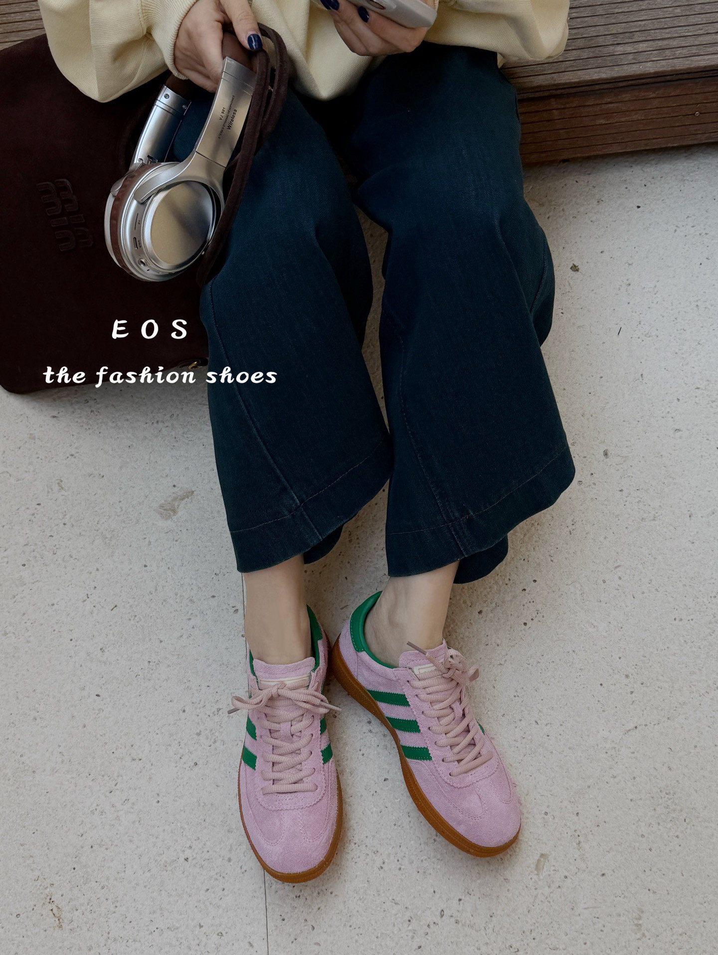 EOS早春新款复古真皮德训鞋女运动休闲鞋百搭平底阿甘鞋23720-32,淘宝优惠券,粉丝福利购,淘宝优惠卷