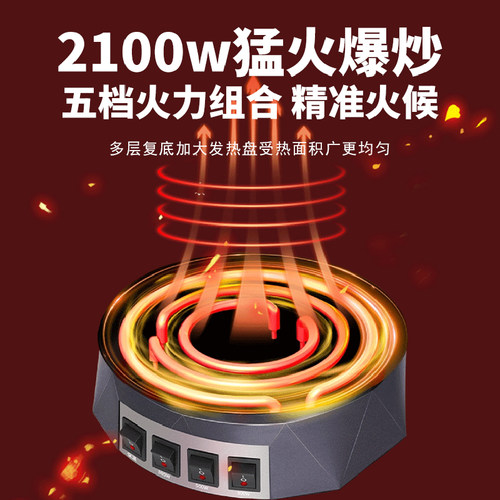 巧姐儿铸铁多功能电热锅家用电炒锅电用炒菜锅电炒蒸煮一体式加深 - 图1